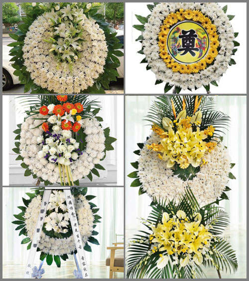 山东青岛即墨市龙山街道前北葛村花圈速递